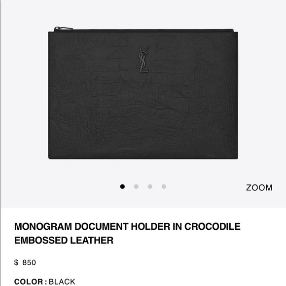 SAINT LAURENT MONOGRAM DOCUMENT HOLDER - Picture 5 of 5